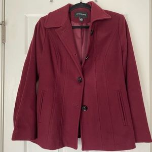 Burgundy Pea Coat